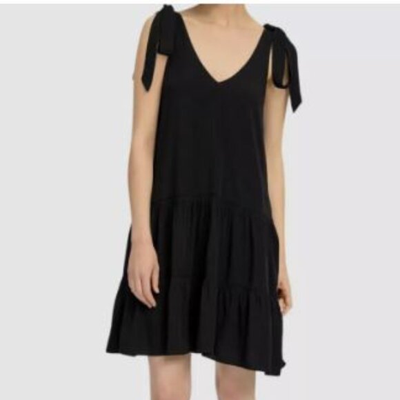 Splendid Dresses & Skirts - Splendid Black Carolina Sleeveless Tie Knot Strap Dress Size Medium